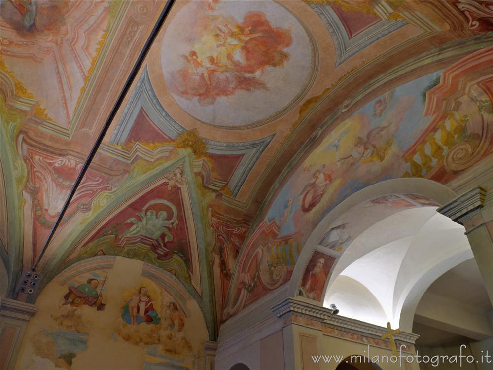 Milan (Italy) - Ceiling of the Sanctuary of Our Lady of Grace at Ortica decorated with frescos
